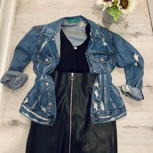O-Ring Pleather Skirt